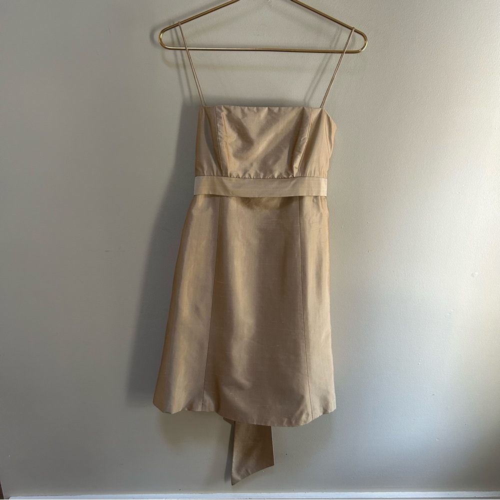 Jenny Yoo~ Silk Spaghetti Strap A-Line Dress